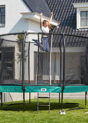 10ft Salta Green Round First Class Edition Trampoline with Enclosure