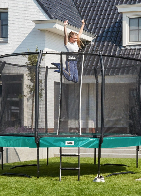 10ft Salta Green Round First Class Edition Trampoline with Enclosure