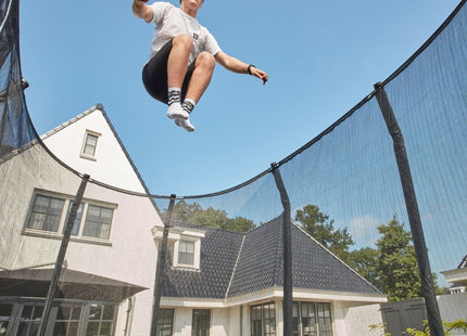 12ft x 7ft Salta Green Rectangular First Class Trampoline with Enclosure