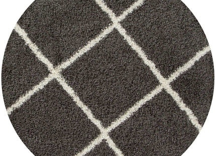 Moroccan Dark Grey Shaggy Rug | 540