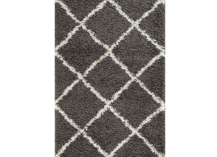 Moroccan Dark Grey Shaggy Rug | 540