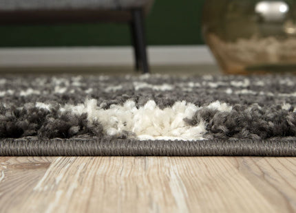 Moroccan Dark Grey Shaggy Rug | 540