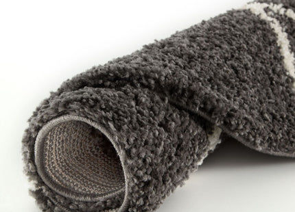 Moroccan Dark Grey Shaggy Rug | 540
