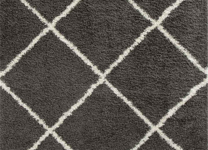 Moroccan Dark Grey Shaggy Rug | 540