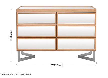 Kensington Townhouse Mirrored 6 Drawer Chest