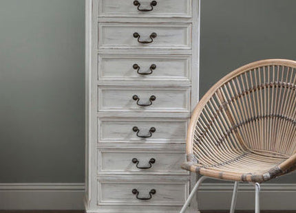 Hendra Ivory Finish 7 Drawer Chest