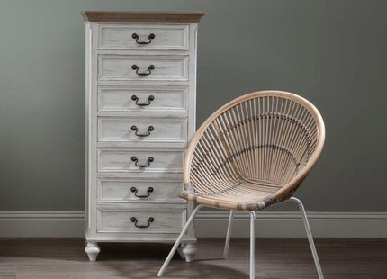 Hendra Ivory Finish 7 Drawer Chest