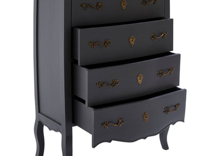 Loire Dark Grey Wooden 4 Drawer Chest