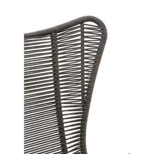 Sisal Grey Woven Rope Lounge Chair and Footstool Set