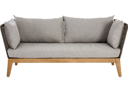 Opus Grey Woven Rope 3 Seater Sofa with Cushions