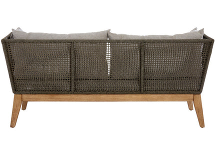Opus Grey Woven Rope 3 Seater Sofa with Cushions