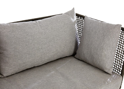 Opus Grey Woven Rope 3 Seater Sofa with Cushions