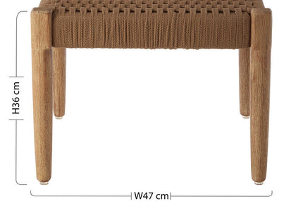 Opus Natural Woven Rope Footstool