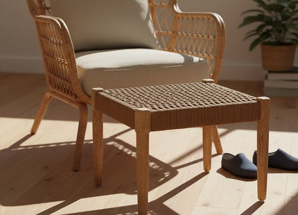 Opus Natural Woven Rope Footstool