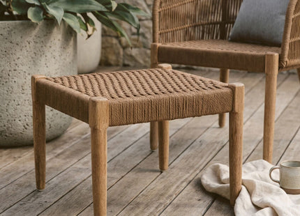 Opus Natural Woven Rope Footstool