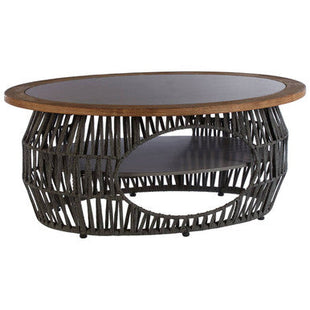 Opus Grey Woven Rope and Stone Coffee Table