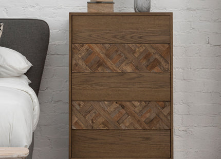 Salvar Natural Oak and Elm Wood 5 Drawer Chest