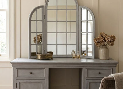 Grey Finish Dressing Table Mirror | Fret
