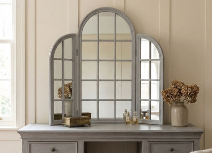 Grey Finish Dressing Table Mirror | Fret