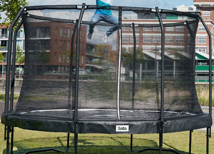 14ft Salta Black Round Premium Edition Trampoline with Enclosure