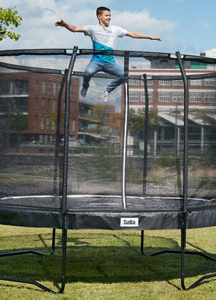 14ft Salta Black Round Premium Edition Trampoline with Enclosure