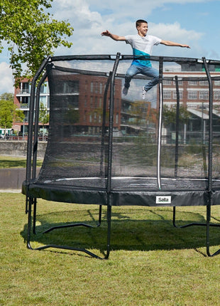12ft Salta Black Round Premium Edition Trampoline with Enclosure