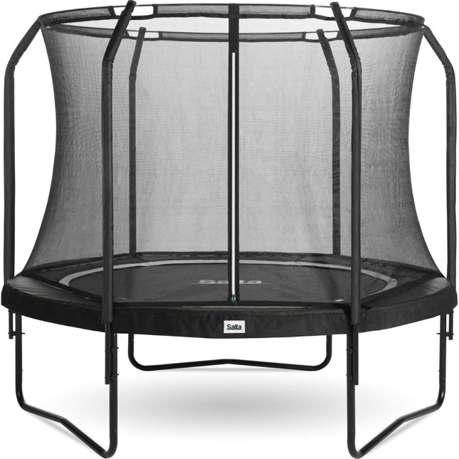 14ft Salta Black Round Premium Edition Trampoline with Enclosure