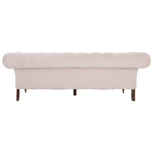 Suri Pale Pink Velvet 3 Seater Modern Chesterfield Sofa