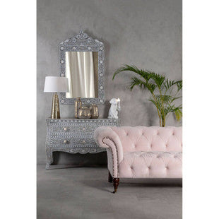 Suri Pale Pink Velvet 3 Seater Modern Chesterfield Sofa