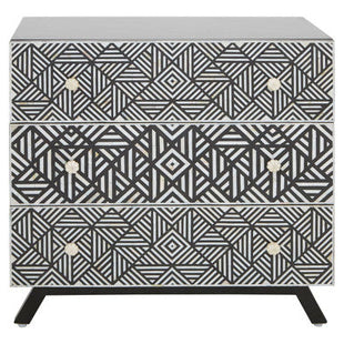 Fusion Mother of Pearl and Mango Wood 3 Drawer Chest