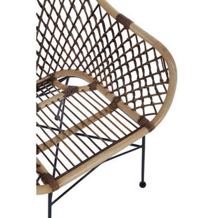 Manado Natural Rattan Chair with Black Finish Legs