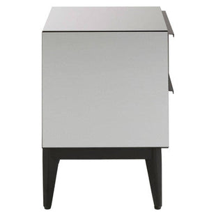 Rovigo Black Finish and Mirrored 2 Drawer Chest