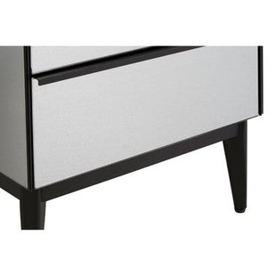 Rovigo Black Finish and Mirrored 2 Drawer Chest
