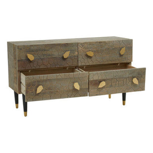 Malay Natural Recycled Elm Wood 4 Drawer Chest
