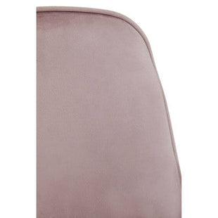 Demi Dusky Pink Velvet Dining Chair with Brushed Gold Finish Legs