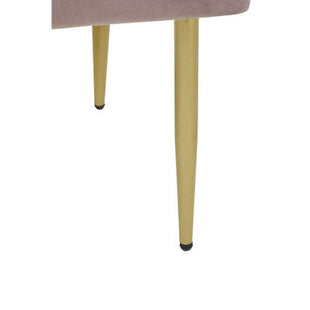 Demi Dusky Pink Velvet Dining Chair with Brushed Gold Finish Legs