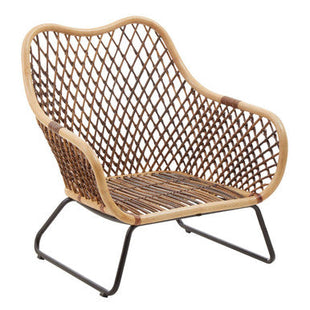 Manado Natural Rattan Chair with Black Finish Legs