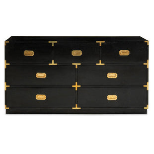 Sarter Black Mango Wood 7 Drawer Chest