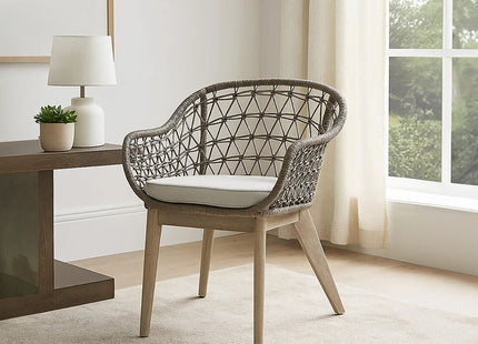 Opus Grey Woven Rope Chair with Cushion