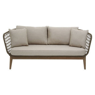 Opus Grey Woven Rope 3 Seater Sofa with Scatter Cushions