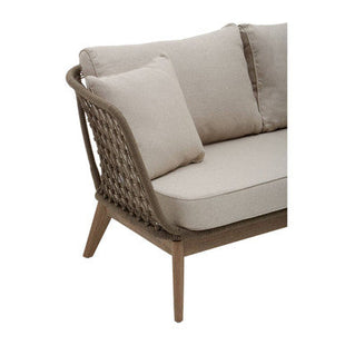 Opus Grey Woven Rope 3 Seater Sofa with Scatter Cushions
