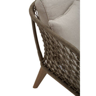 Opus Grey Woven Rope 3 Seater Sofa with Scatter Cushions
