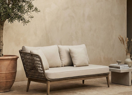Opus Grey Woven Rope Chaise Longue with Cushions