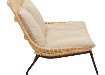 Manado Natural Rattan 2 Seater Sofa with Cushions