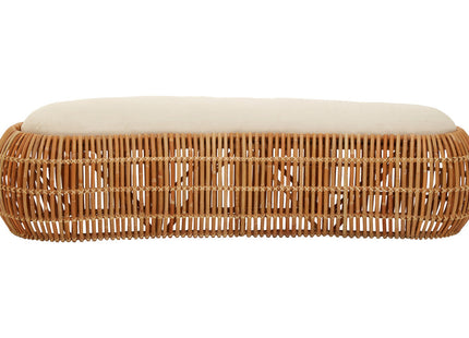 Manado Natural Rattan Long Bench with Cushion