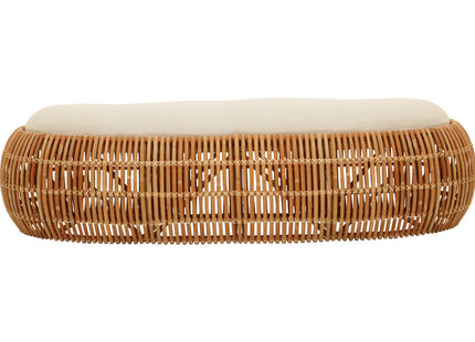 Manado Natural Rattan Long Bench with Cushion