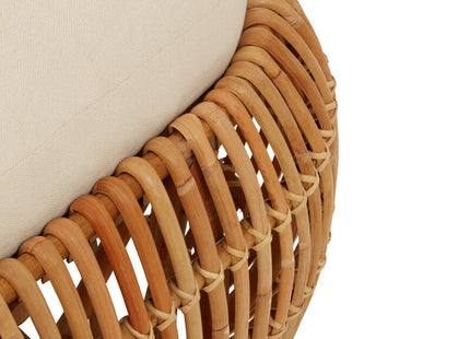 Manado Natural Rattan Long Bench with Cushion