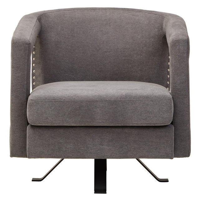 Hestia Ash Velvet Swivel Chair