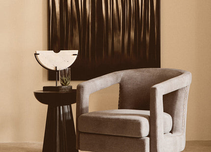 Hestia Ash Velvet Swivel Chair