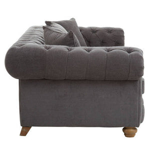 Spencer Grey Fabric 3 Seater Sofa